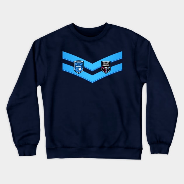 NSW Blues State of Origin 2019 Winners Crewneck Sweatshirt by GEEKsomniac